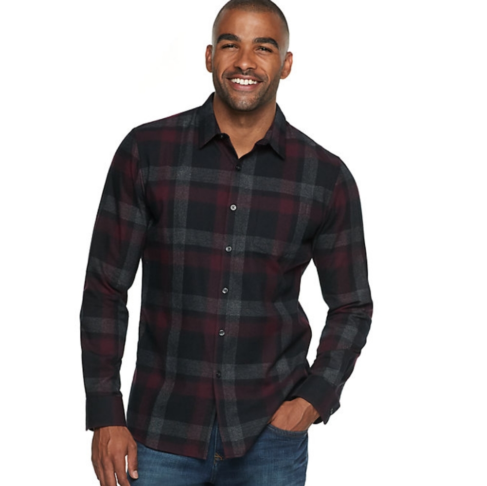 Marc Anthony button down flannel Size S Slim fit